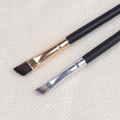 2pcs Double Headed Angled Eyeliner & Eyebrow Brush with Spoolie