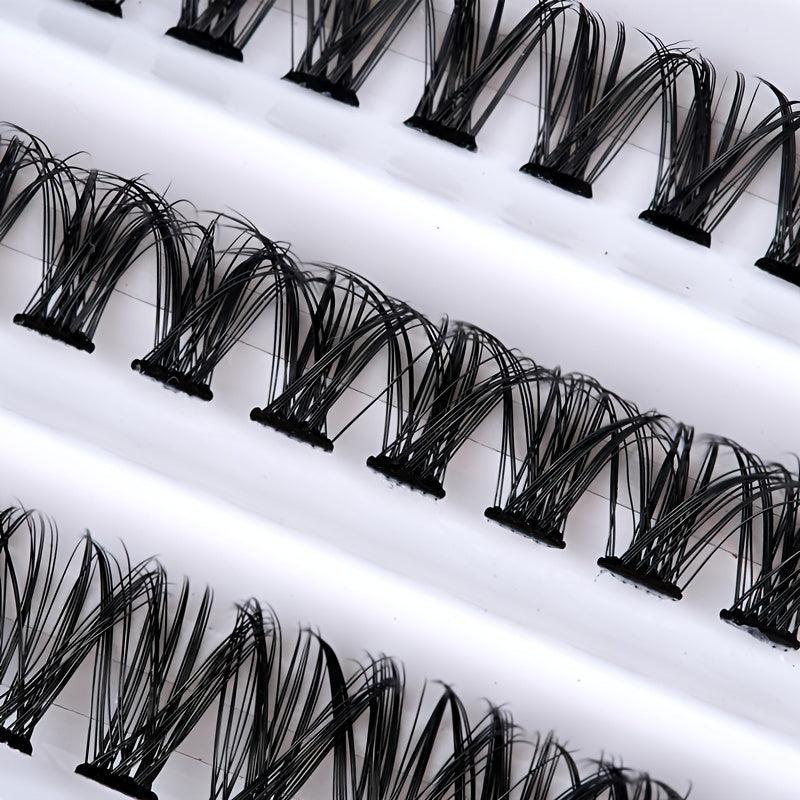 DIY Self Grafting False Eyelashes 10 Rows 200pcs Clusters 3D Effect