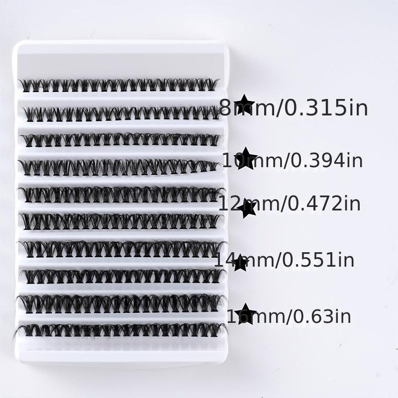 DIY Self Grafting False Eyelashes 10 Rows 200pcs Clusters 3D Effect