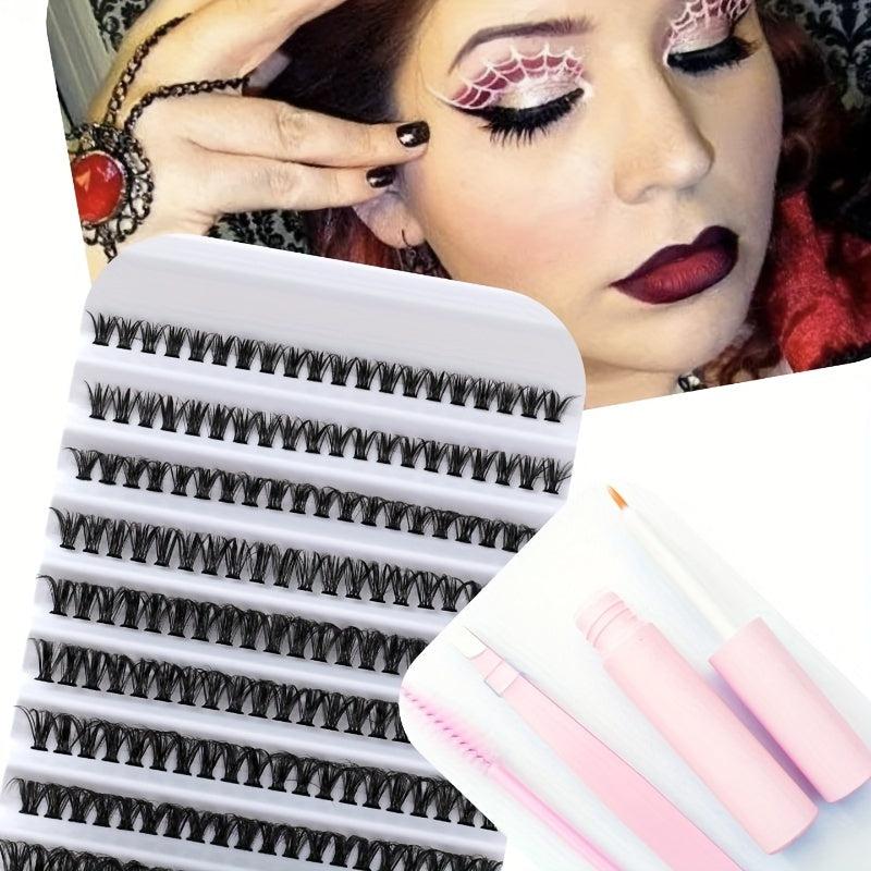 DIY Self Grafting False Eyelashes 10 Rows 200pcs Clusters 3D Effect
