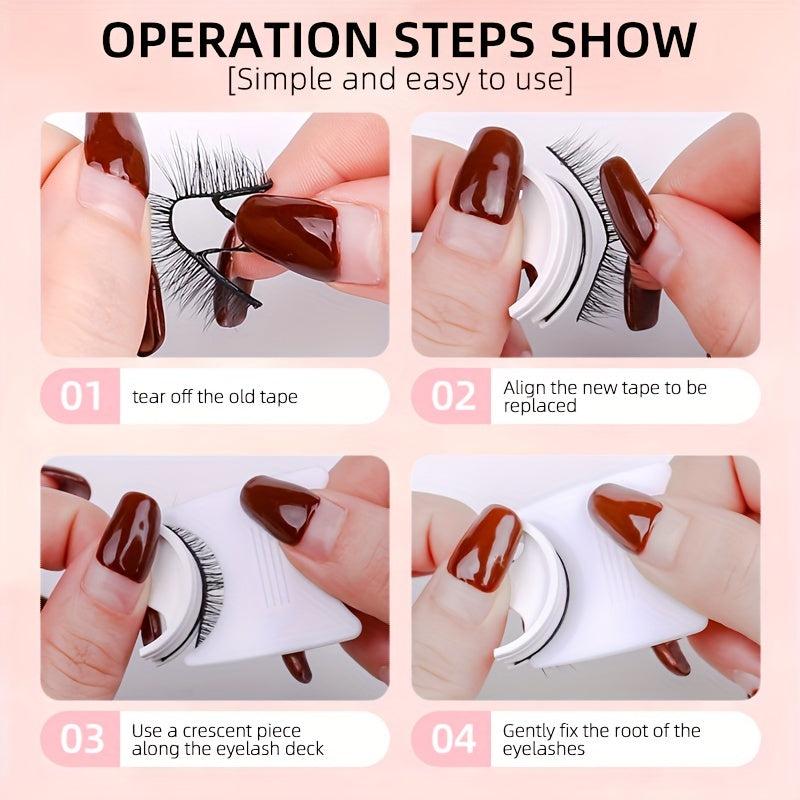 Self-adhesive False Eyelashes Round Box C Curling