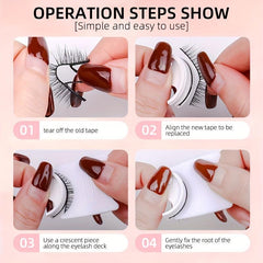 Self-adhesive False Eyelashes Round Box C Curling