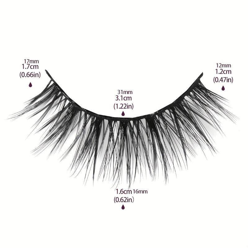 Self-adhesive False Eyelashes Round Box C Curling