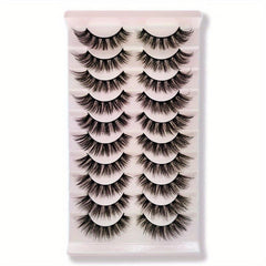 10 Pairs 10D Dramatic Cat Eye False Eyelashes 15 18mm