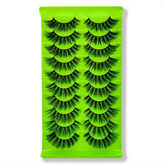 10 Pairs 10D Dramatic Cat Eye False Eyelashes 15 18mm