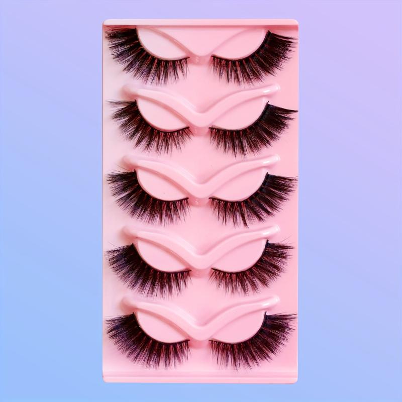 Soft Natural Cat Eye Lashes Long Full Strip w/Winged Ends