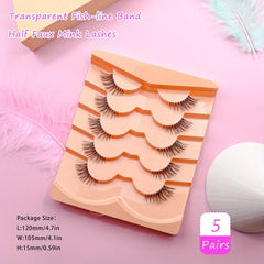 Wispy Natural Look 3D Faux Mink Half Lashes