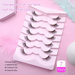 Wispy Natural Look 3D Faux Mink Half Lashes
