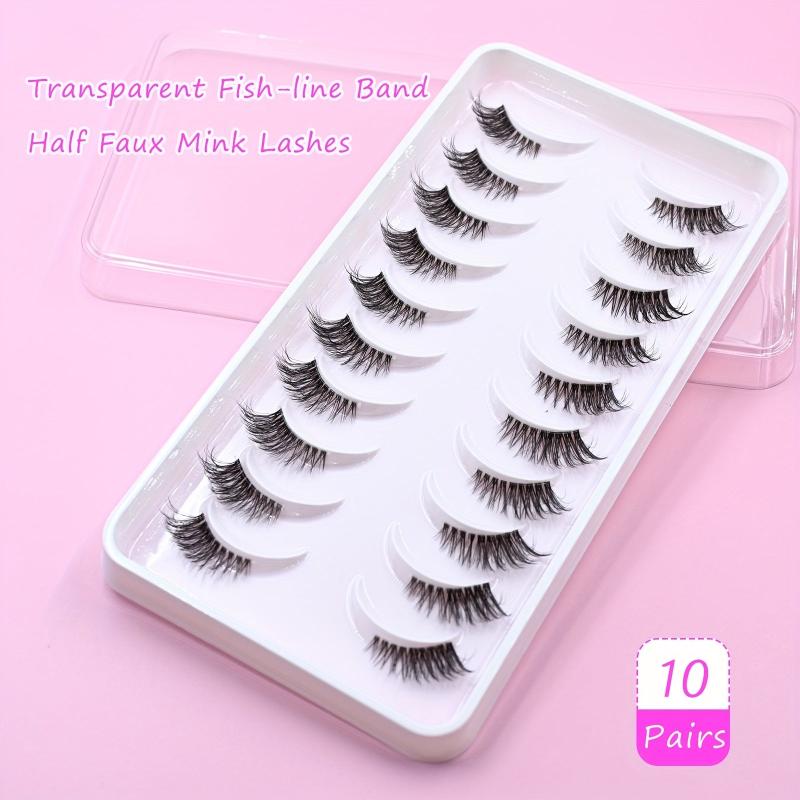 Wispy Natural Look 3D Faux Mink Half Lashes