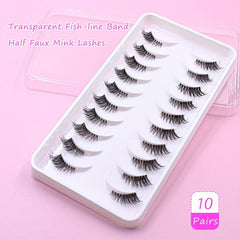 Wispy Natural Look 3D Faux Mink Half Lashes