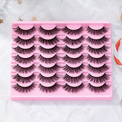 14 Pairs 3D Faux Mink False Eyelashes - Dramatic Cat Eye Look