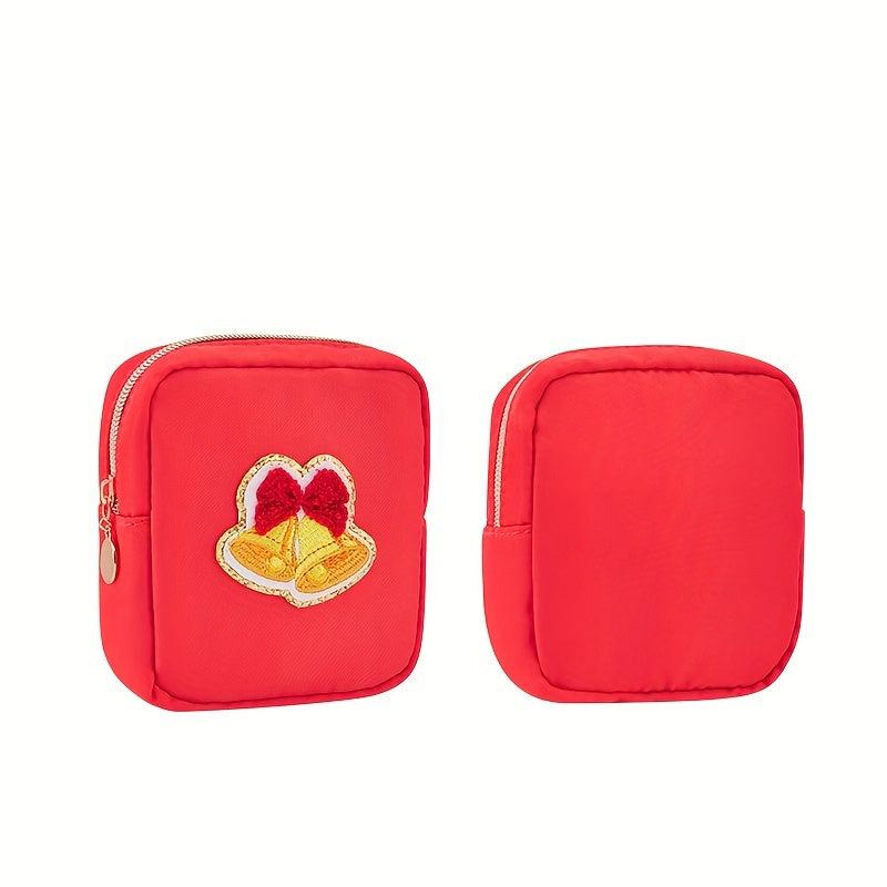 Chenille Makeup Bag Towel Embroidered Pattern Holiday Candy Bag