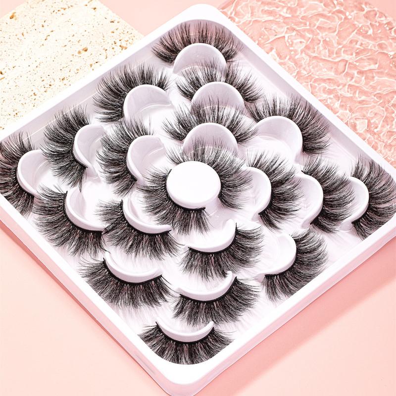 10 Pairs 3D Curling Natural Eye Wispy Lashes
