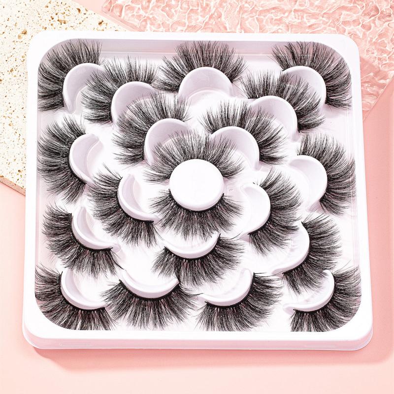 10 Pairs 3D Curling Natural Eye Wispy Lashes