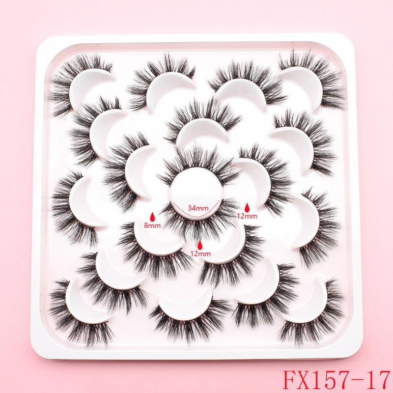 10 Pairs 3D Curling Natural Eye Wispy Lashes