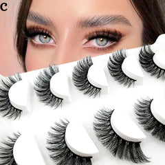 5 Pairs Cat Eye Lashes Fluffy Eye End Lengthening Lashes