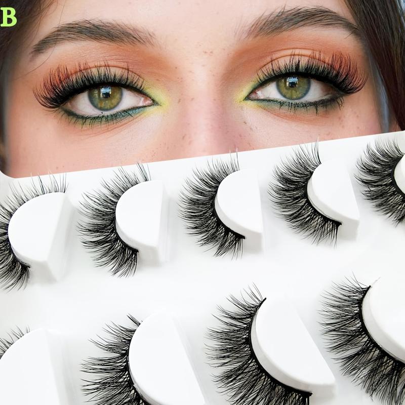 5 Pairs Cat Eye Lashes Fluffy Eye End Lengthening Lashes