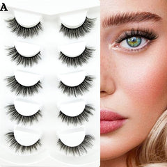 5 Pairs Cat Eye Lashes Fluffy Eye End Lengthening Lashes