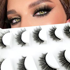 5 Pairs Cat Eye Lashes Fluffy Eye End Lengthening Lashes