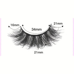 10 Pairs Messy Faux Mink False Eyelashes 3D Curly Lashes Extension