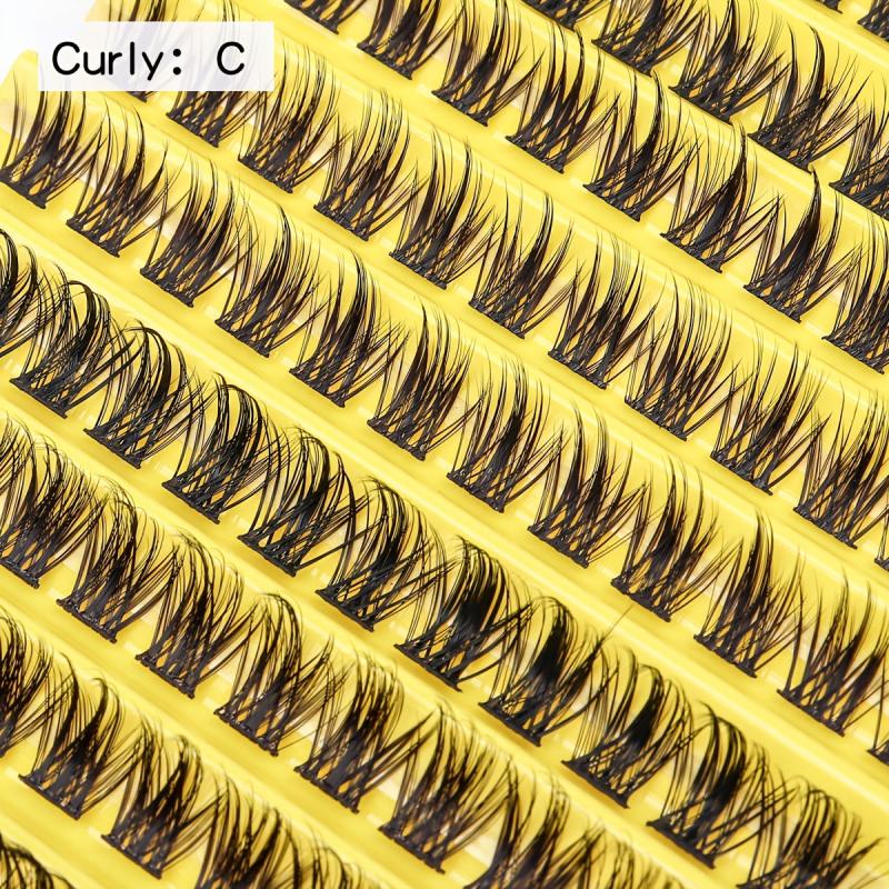 DIY Eyelash Extensions Kit 120 Pcs Clusters Applicator Tool Glue Remover