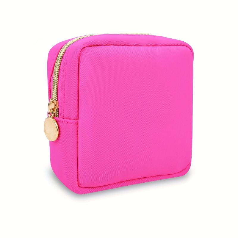 Waterproof Nylon Makeup Bag - Hot Red