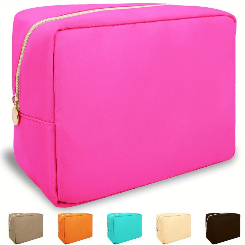 Waterproof Nylon Makeup Bag - Hot Red