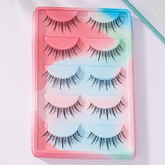 5 Pairs Manga False Lash Crisscross Natural Look False Eyelashes