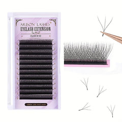 3D W Shape Lashes Premade Fans Volume Eyelashes Extension