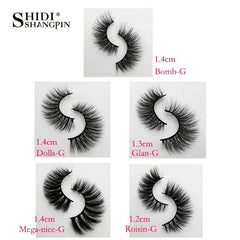 14mm Natural 3D Mink Reusable False Eyelashes with Case
