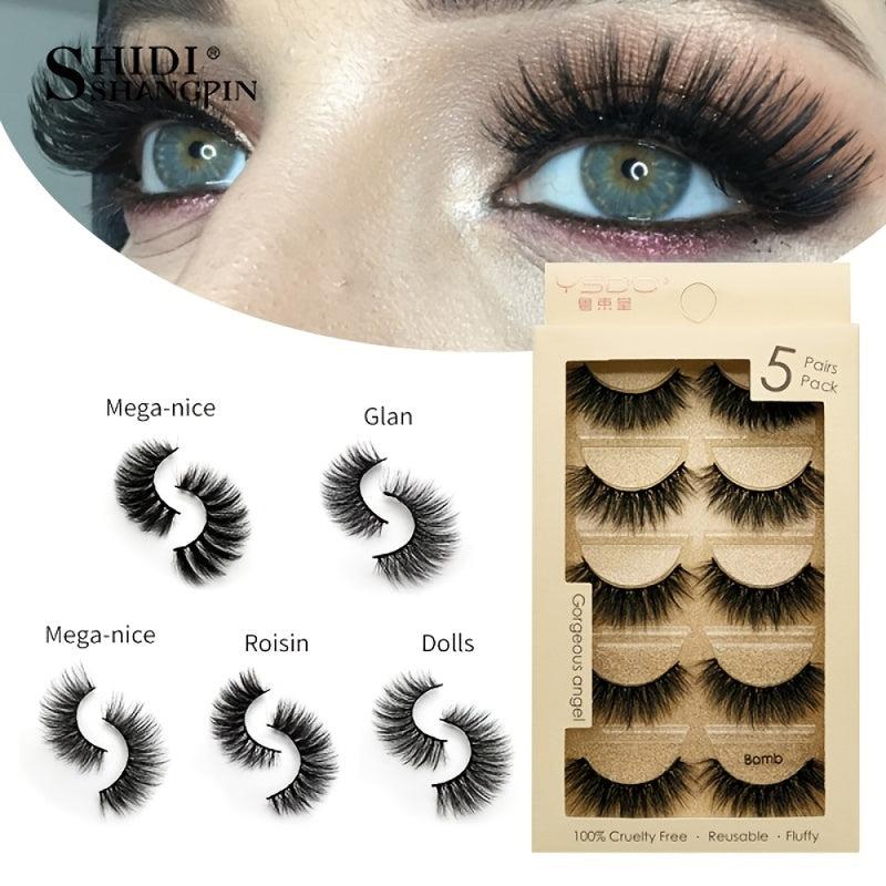 14mm Natural 3D Mink Reusable False Eyelashes with Case