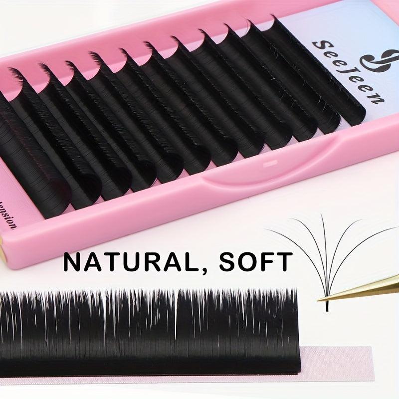 Jeen Fast Fanning Eyelash Extensions 8-16mm C D Curl Auto Fan False Lashes