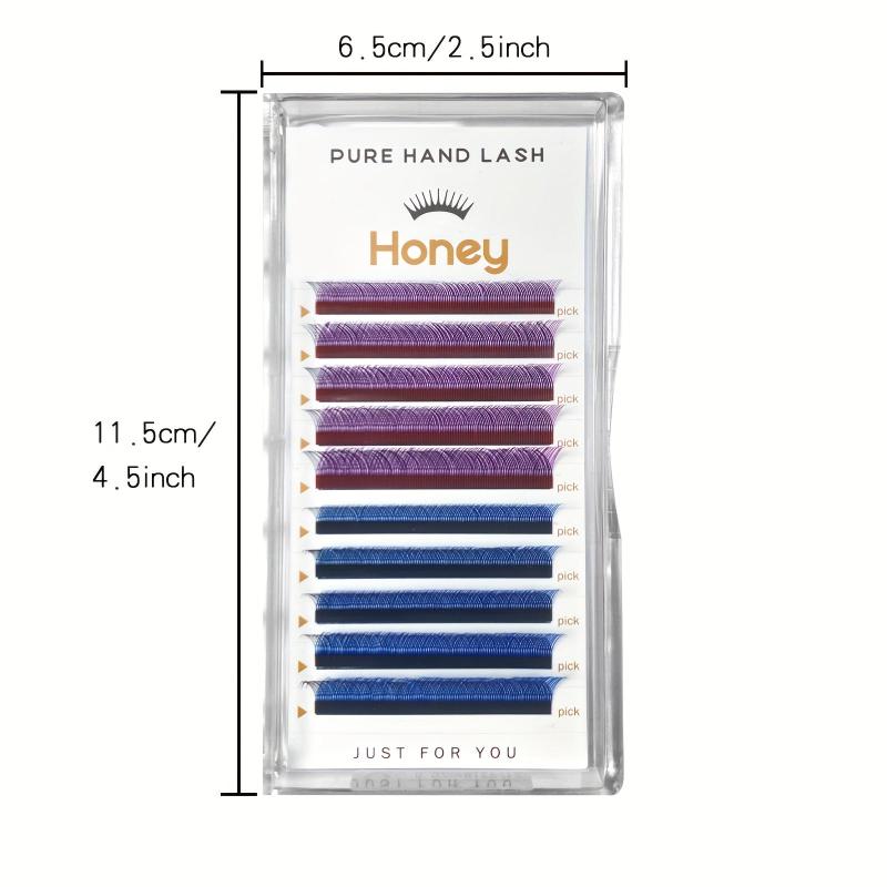 Purple YY Shape Volume Lashes 10-14mm Eyelash Extensions for Natural Look