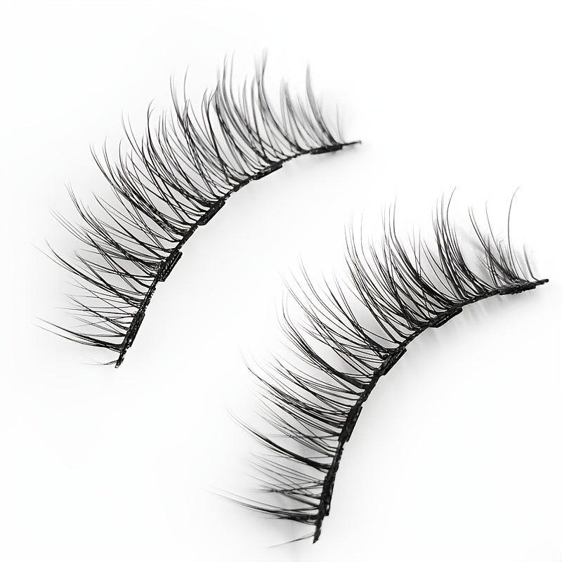 3 Pairs Magnetic Eyelash Set Long Natural Fluffy Curly Eyelashes