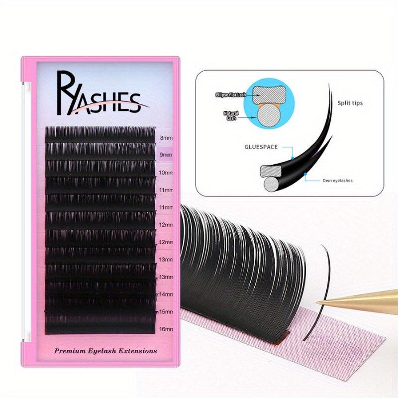 Natural Soft False Lashes Flat Lashes 0.15-0.20 Ellipse Eyelash Extensions