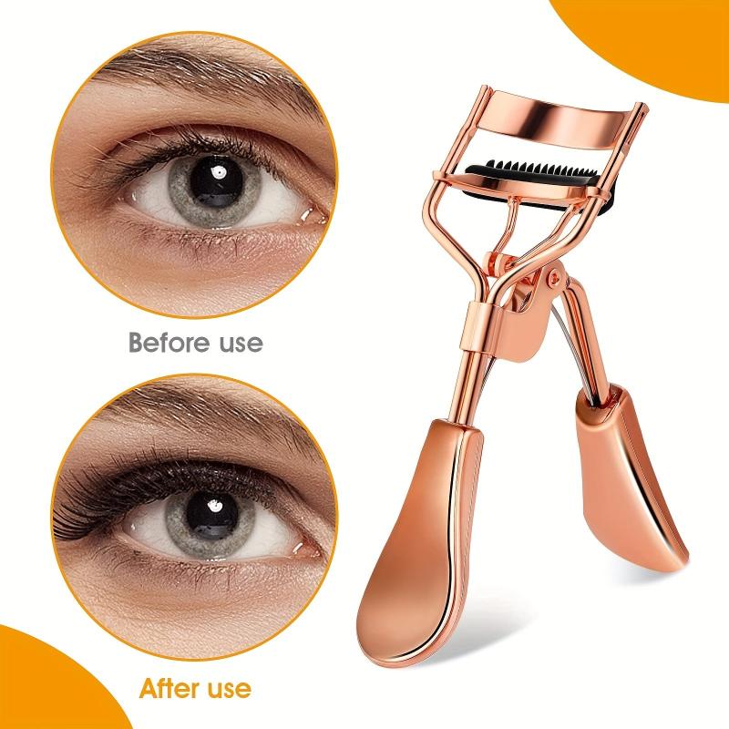 Eyelash Curlers Set with Built-in Comb and Eyebrow Brush