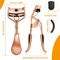 Eyelash Curlers Set with Built-in Comb and Eyebrow Brush