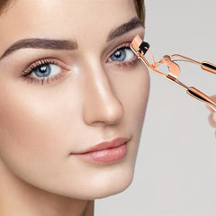 Eyelash Curlers Set with Built-in Comb and Eyebrow Brush