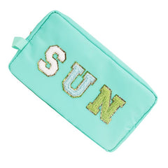 Preppy Makeup Bag Waterproof Toiletry Bag with Strap