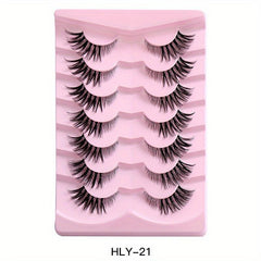 7 Pairs Natural Thick Curling False Eyelashes for Dramatic Look