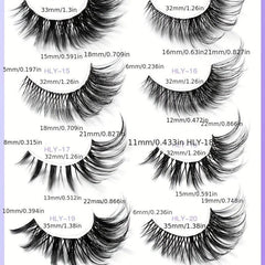 7 Pairs Natural Thick Curling False Eyelashes for Dramatic Look