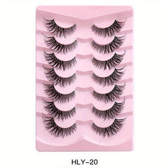 7 Pairs Natural Thick Curling False Eyelashes for Dramatic Look