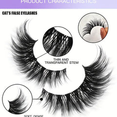 7 Pairs Natural Thick Curling False Eyelashes for Dramatic Look