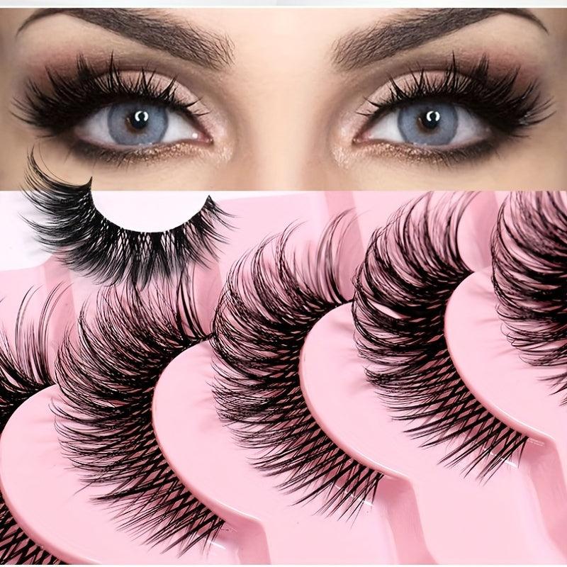 7 Pairs Natural Thick Curling False Eyelashes for Dramatic Look