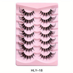 7 Pairs Natural Thick Curling False Eyelashes for Dramatic Look