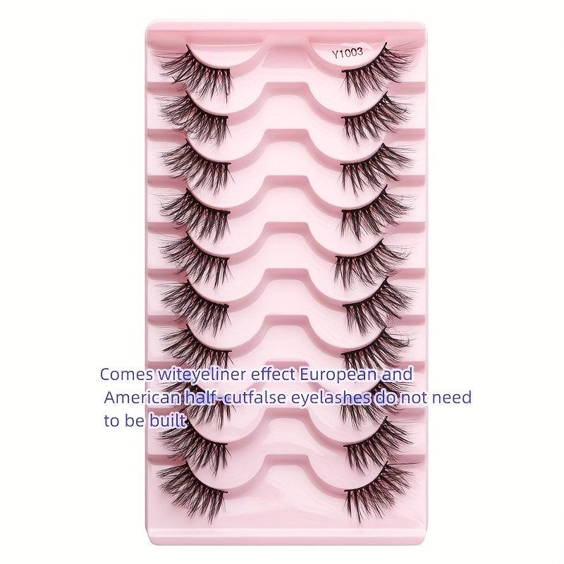 Natural 3D Half Eyelashes Soft Extended Cat's Eye Effect