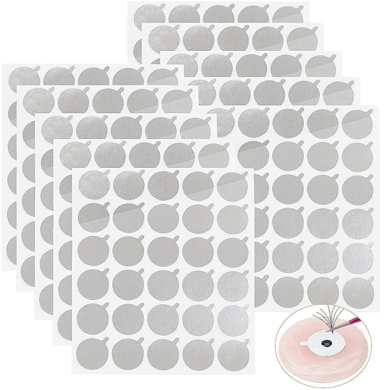 Disposable Eyelash Extension Adhesive Aluminum Foil Glue Pallet Sticker Pads