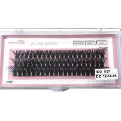 60pcs DIY Cluster Eyelashes DD Curling 12 14 16mm Mixed Length 0 07mm Thickness