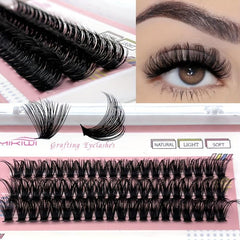 60pcs DIY Cluster Eyelashes DD Curling 12 14 16mm Mixed Length 0 07mm Thickness