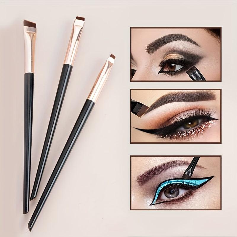 3pcs Eye Liner Brush Set for Precision Makeup Application
